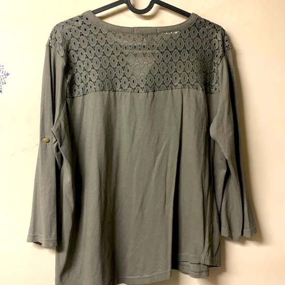 Olive Green Semi-Casual Top -M/M - Picture 1 of 5